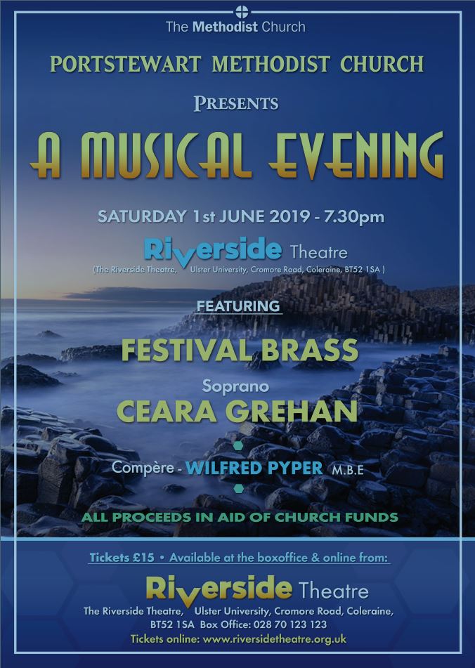 A concert in aid of Marie Curie by Festival Brass and guests in Willowfield Parish Church on Friday 10th May 2019